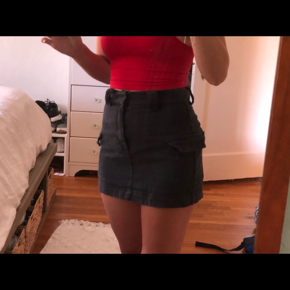 Pacsun black cargo skirt